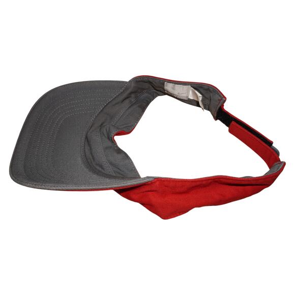 Nike Red Swoosh Visor Just Do It Strapback Golf Tennis Running Sports Hat Cap - Picture 4 of 8